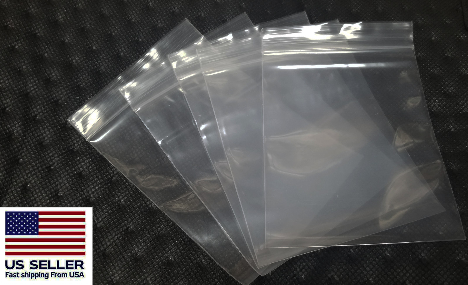 500pc 4.50″ x 6.25″ 2 Mil Clear Plastic Zip Lock Bag Zipper lock Bag Reclosable