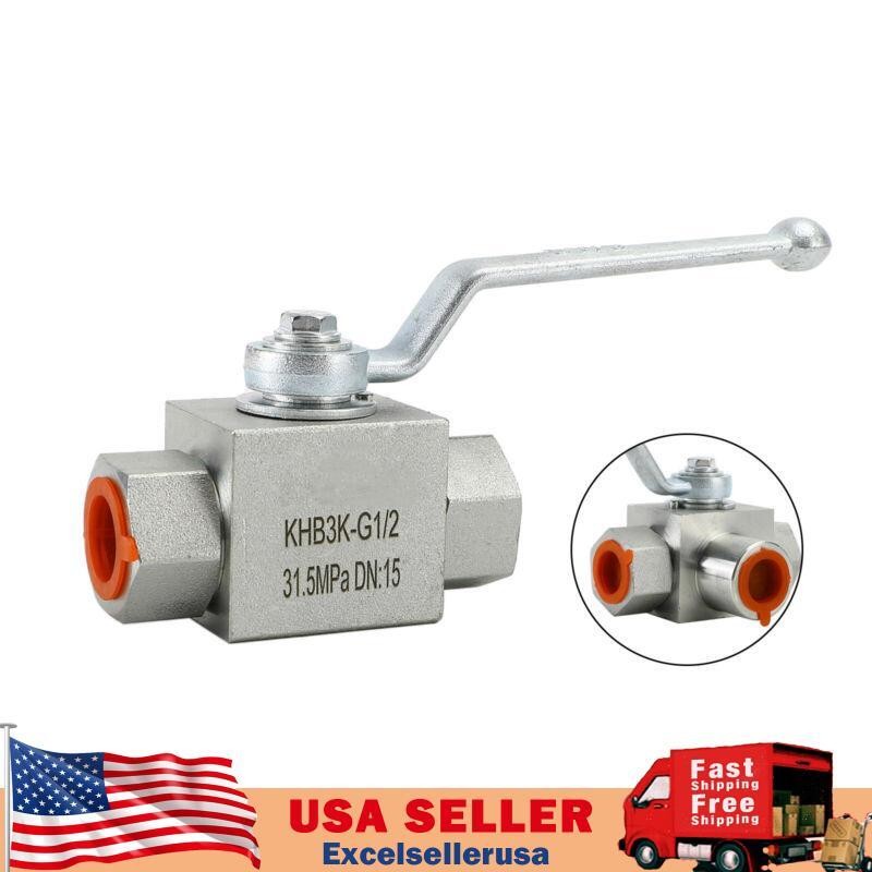 3 Way Hydraulic Ball Valve 1/2″ NPT Female High Pressure Ball Valve USA