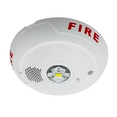 System Sensor Ceiling Mount Horn Strobe PC2WLED 12/24 VDC, LED, White FIRE ALARM