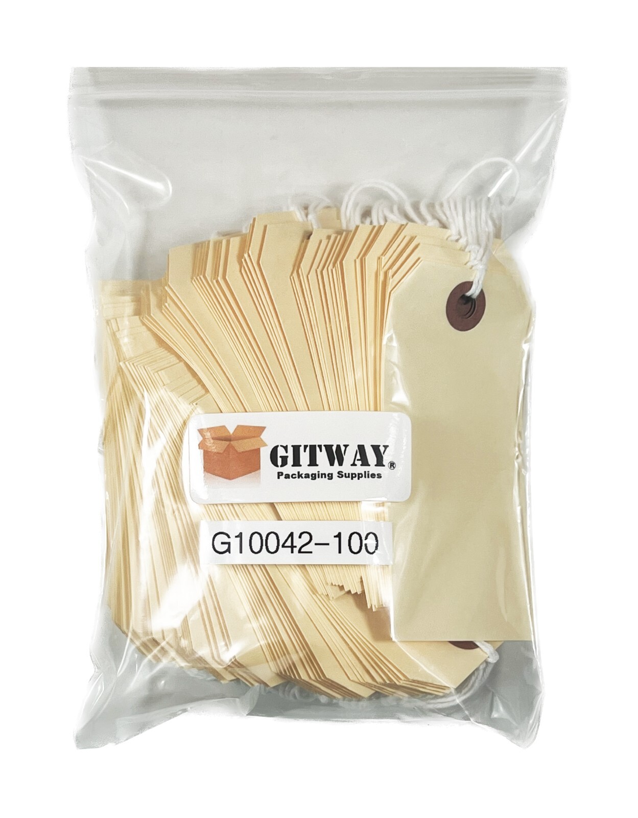 100 Manila 4 1/4″ x 2 1/8″ Size 4 Inventory Merchandise Price Tags with String