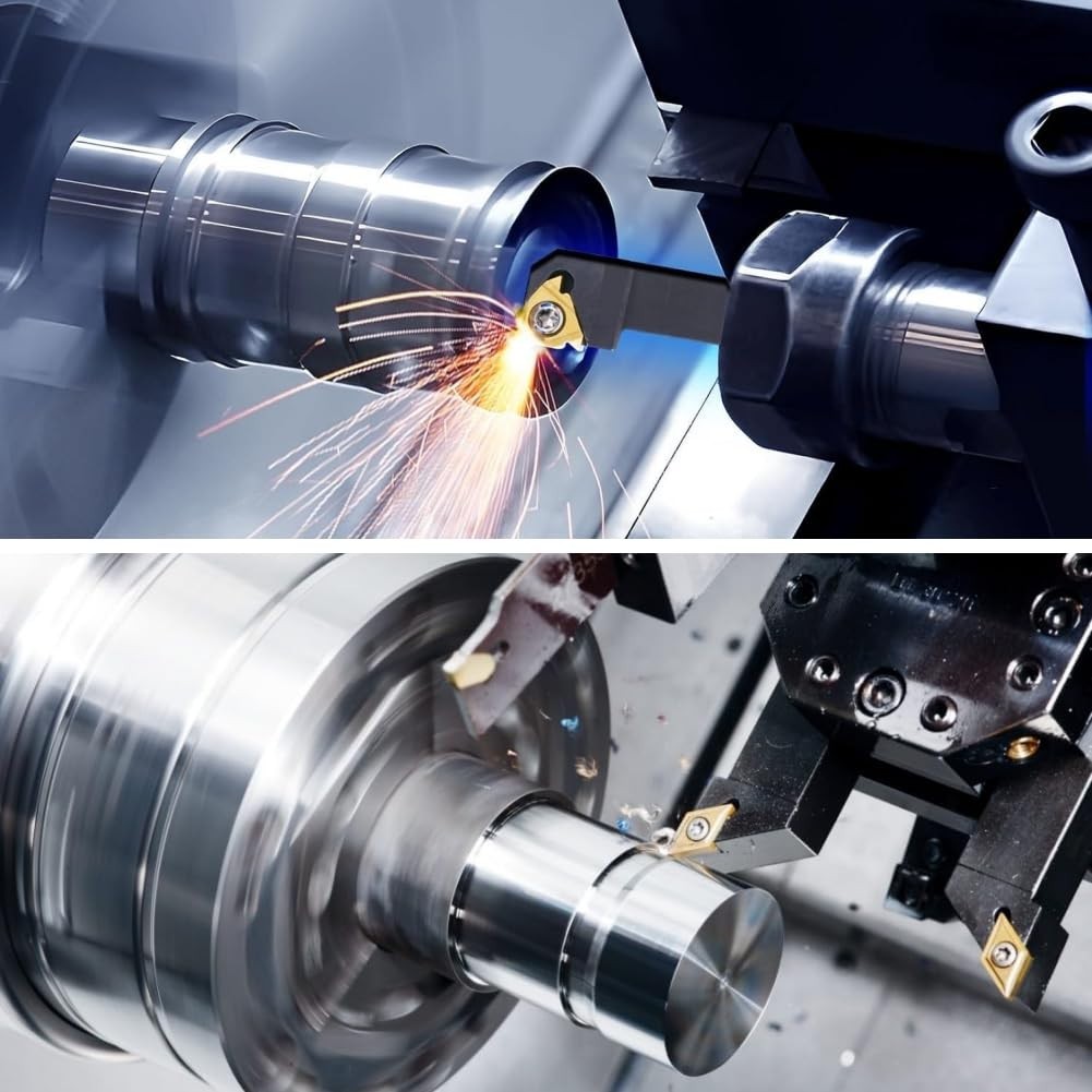 High-Quality 21-Pc Lathe Tool Kit: 40CR Steel Shanks & Inserts for Metal Cutting