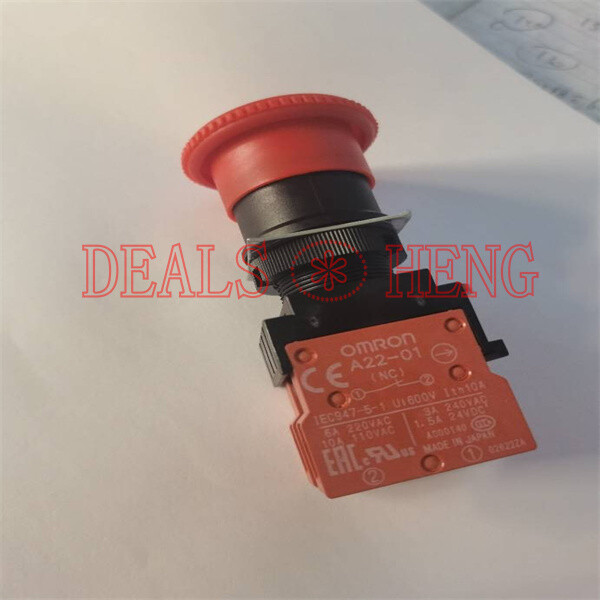 ONE NEW Omron A22E-M-02 A22EM02 Pushbutton Switch Red BUTTON