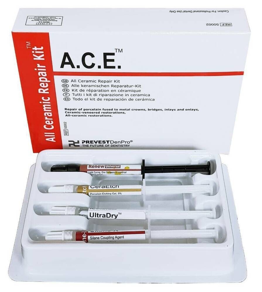Prevest DenPro Porcelain Ceramic Metal Zirconia Repair Ace Kit 100% Genuine