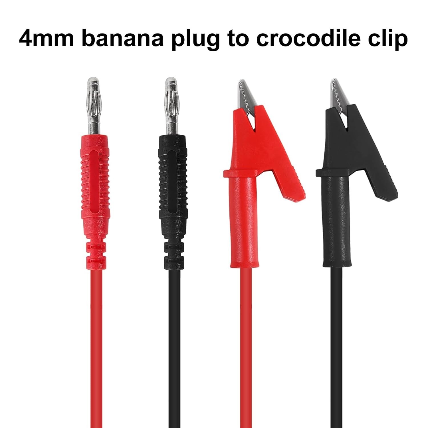 8PCS 4mm Banana Plug to Alligator Clip Lead Wire Cable Set 14AWG for Multime…