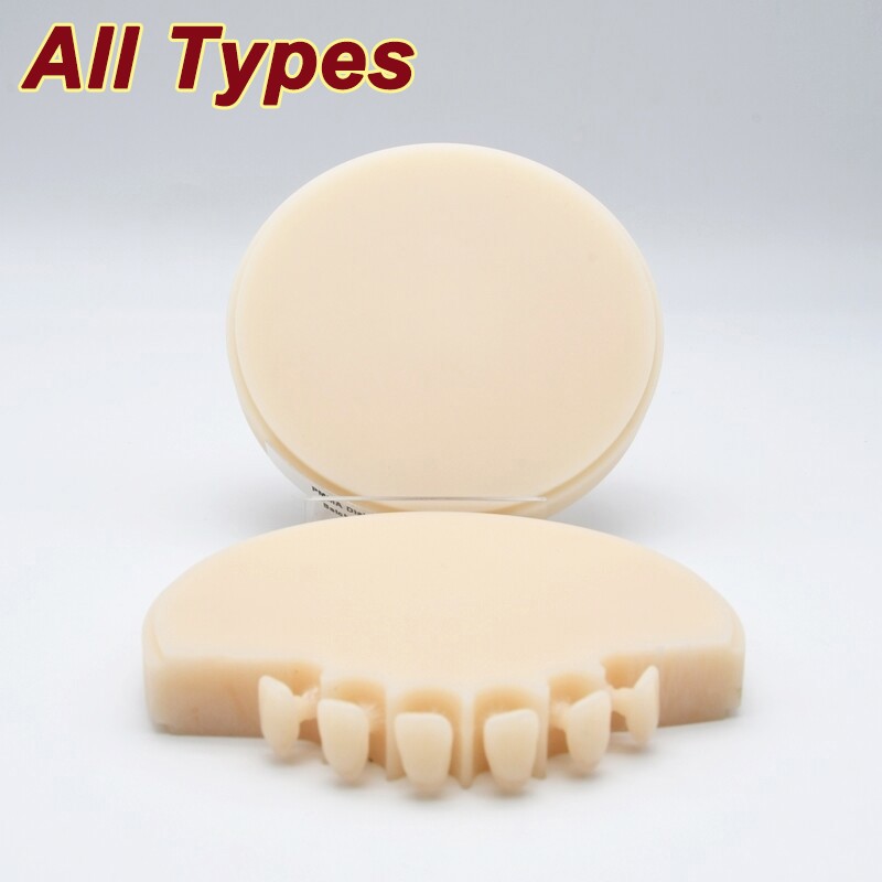 98mm Dental Multilayer Pmma Blocks Resin Disc A1/A2/A3 Colors of Lab Materials