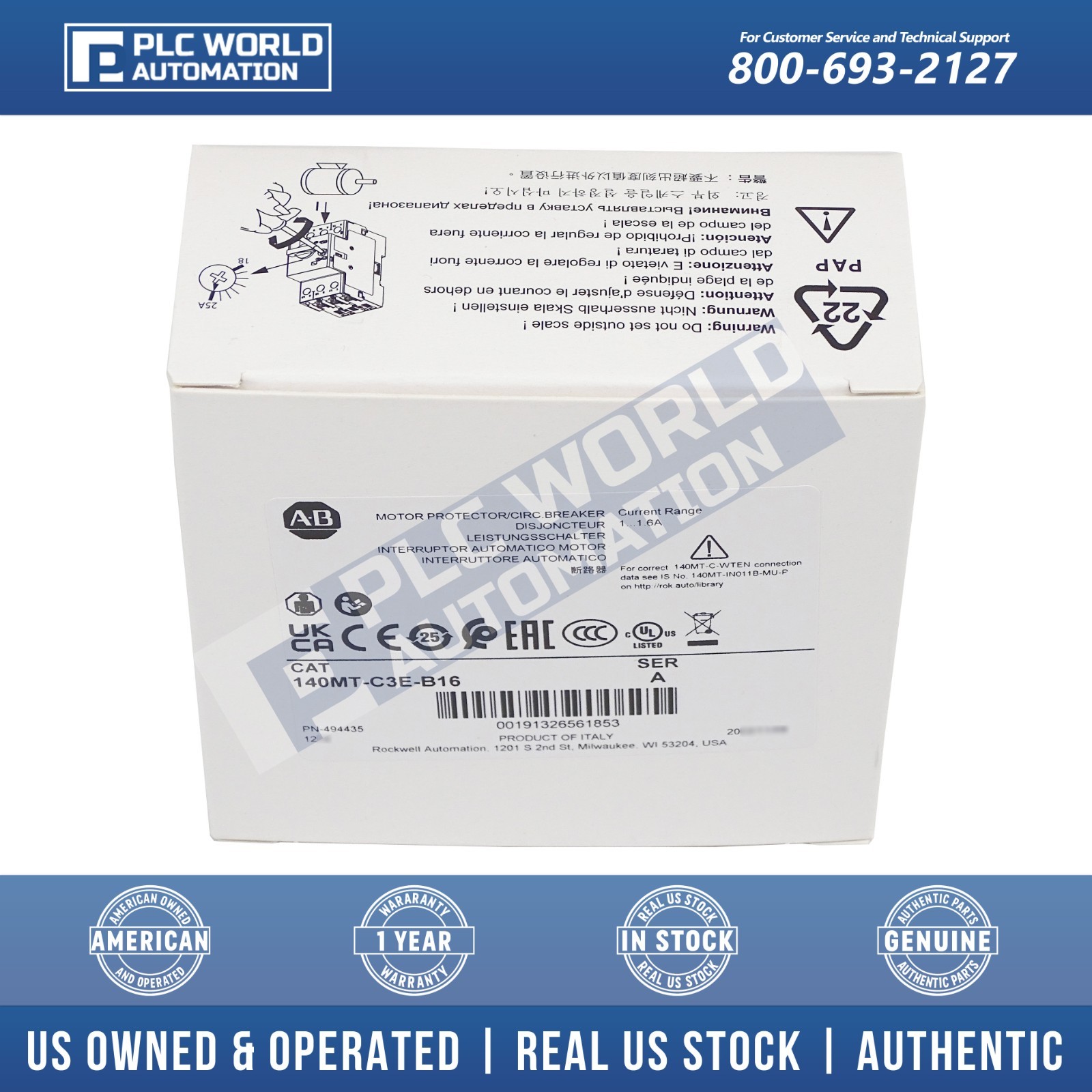 Allen Bradley 140MT-C3E-B16 /A MPCB Brand New