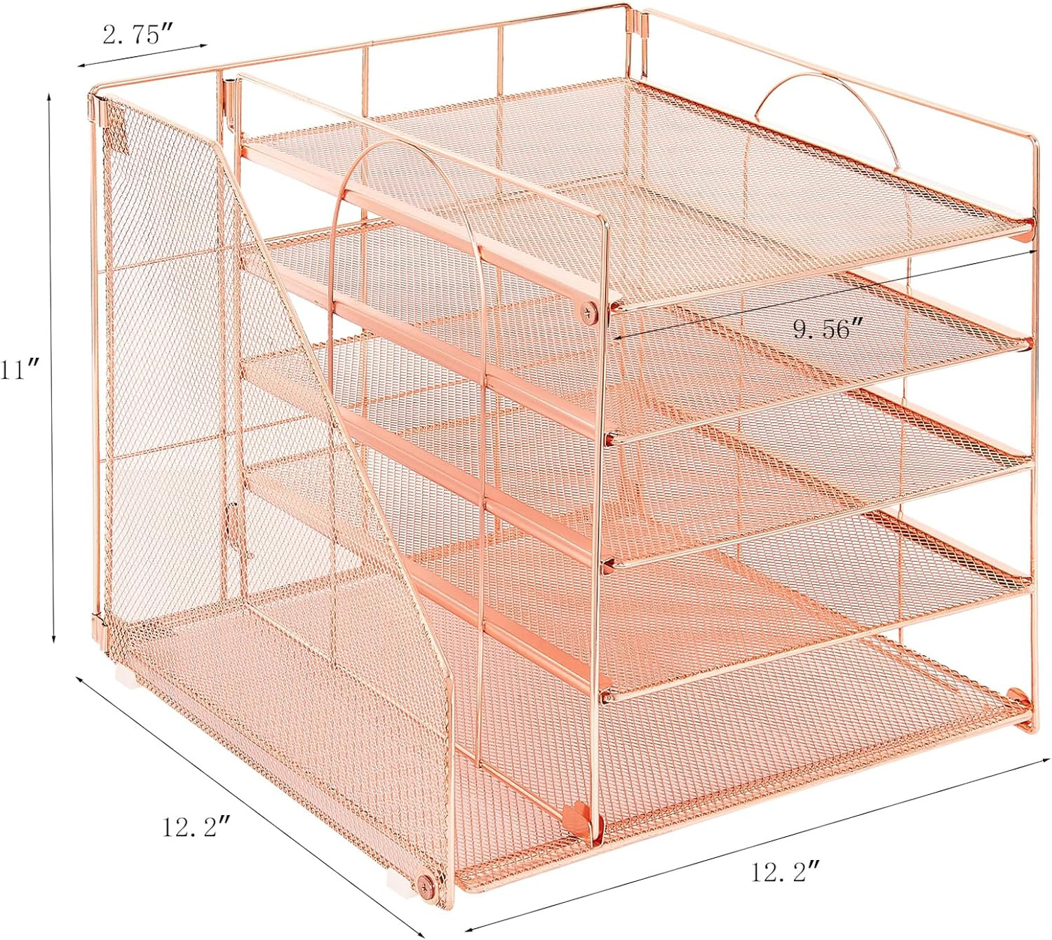 Desk Organizers and Accessories, 5-Tier Paper Letter Tray Organizer with File Ho