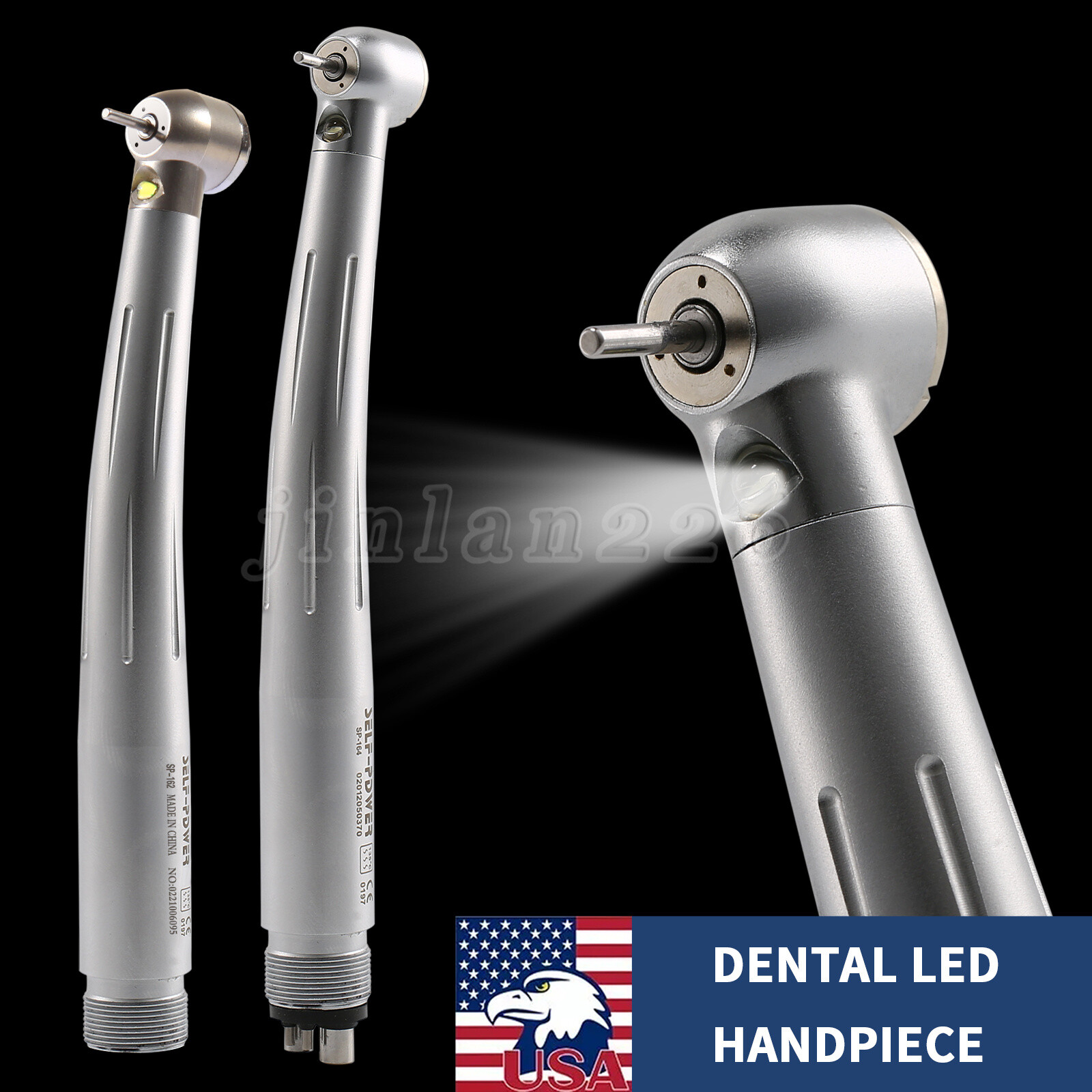 Factory Price Dental LED High Speed Handpiece 3 Water Spray 2 4 Hole Air Turbine