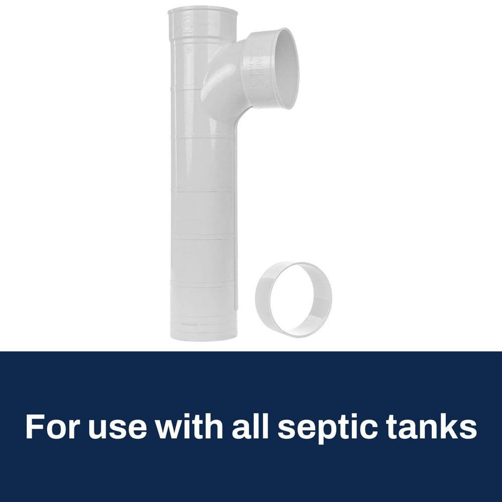 4 in. Septic Tank Sanitary Inlet/Outlet Tee Baffle