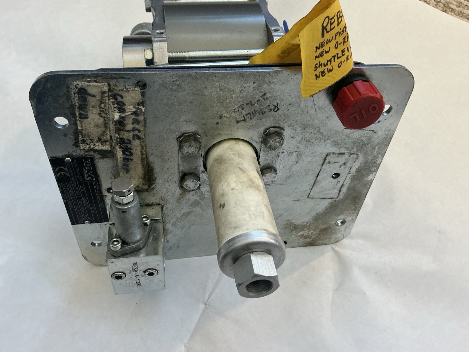 ( REBUILT ) Hawe Hydraulik air driven hydraulic pump LP125-16/B4-A 1/200