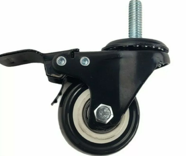 DICASAL 1″ Stem Casters, Heavy Duty Swivel Stem Casters PU Foam Quite Mute
