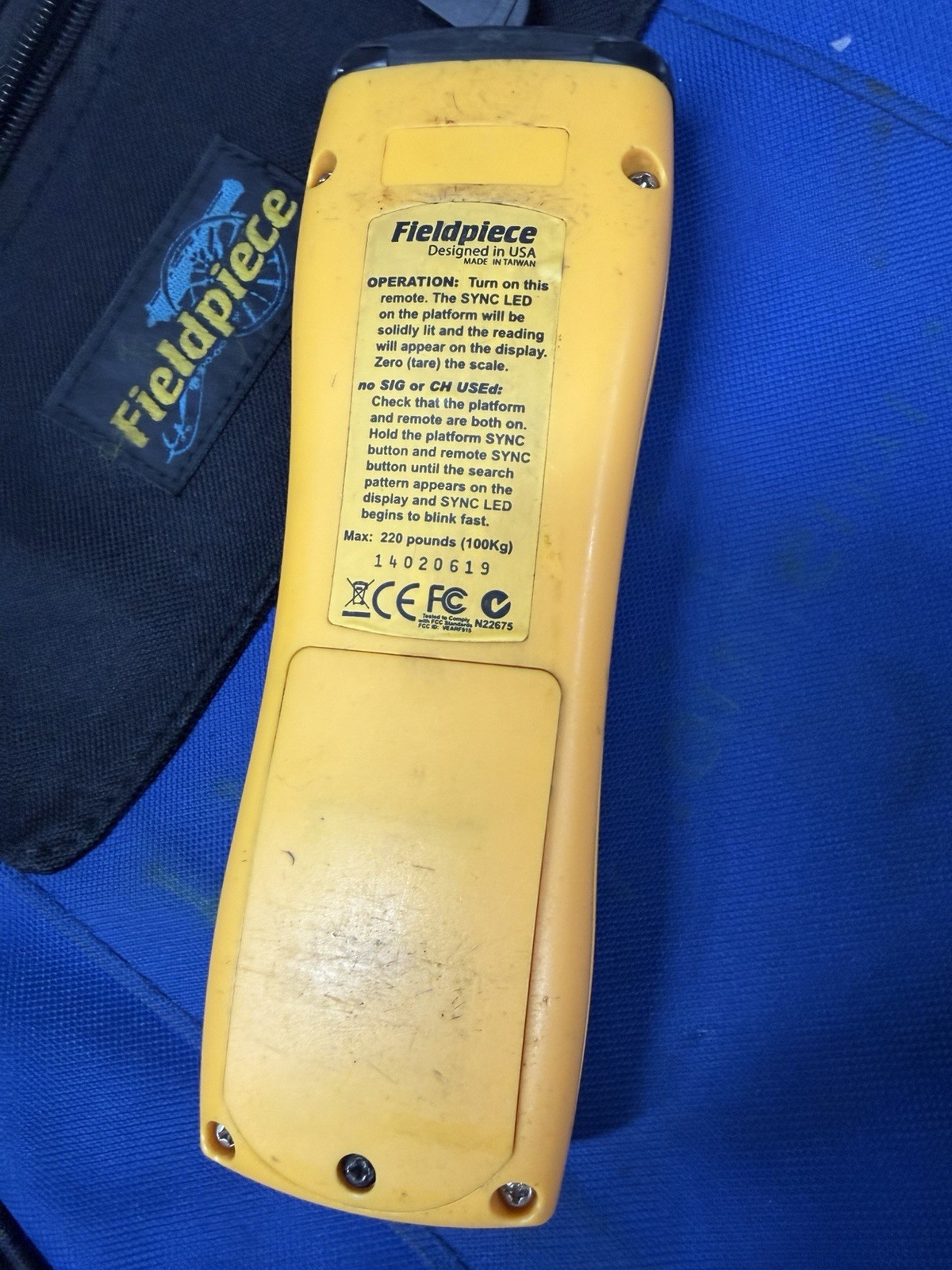Fieldpiece SRS2 Wireless Refrigerant Scale 220lb 100kg Cap w/ Remote