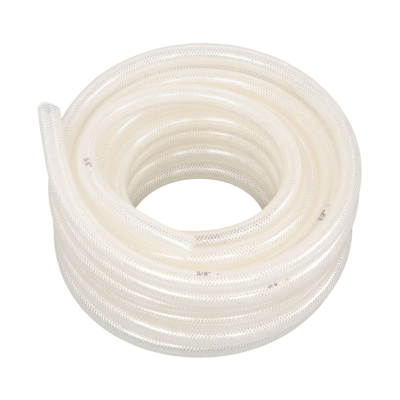 5/8″ ID x 7/8″ OD 50ft High Pressure Clear Braided PVC Hose, Heavy Duty Flexible