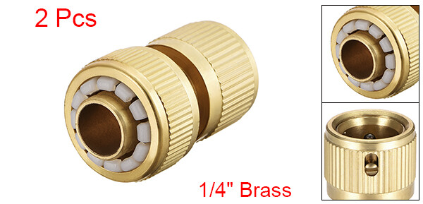 2pcs 5/8″ Brass Quick Connectors Adapters Garden Hose Fittings