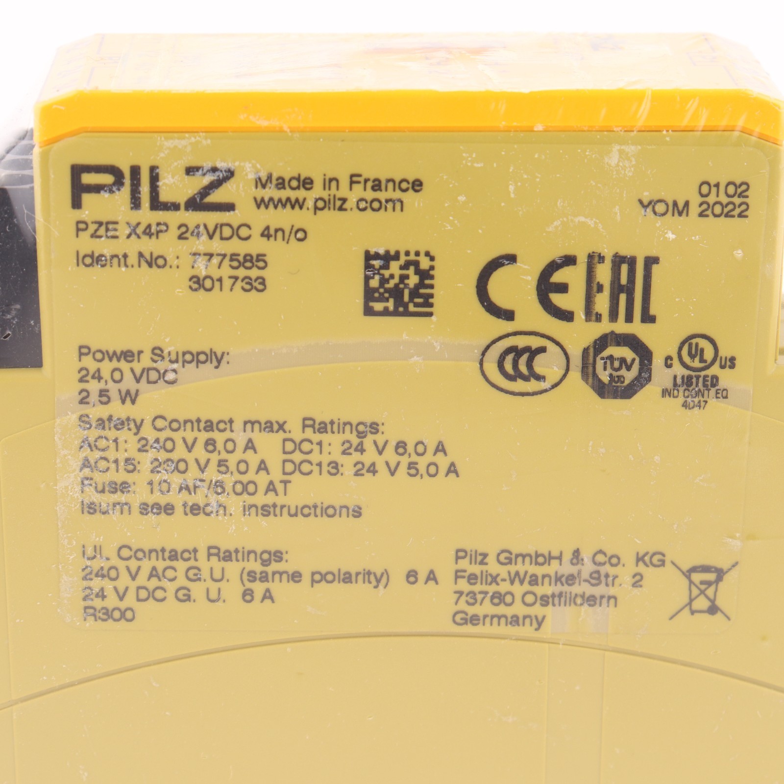 PILZ 777585 PZE X4p 24VDC New