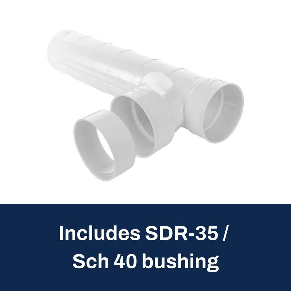 4 in. Septic Tank Sanitary Inlet/Outlet Tee Baffle