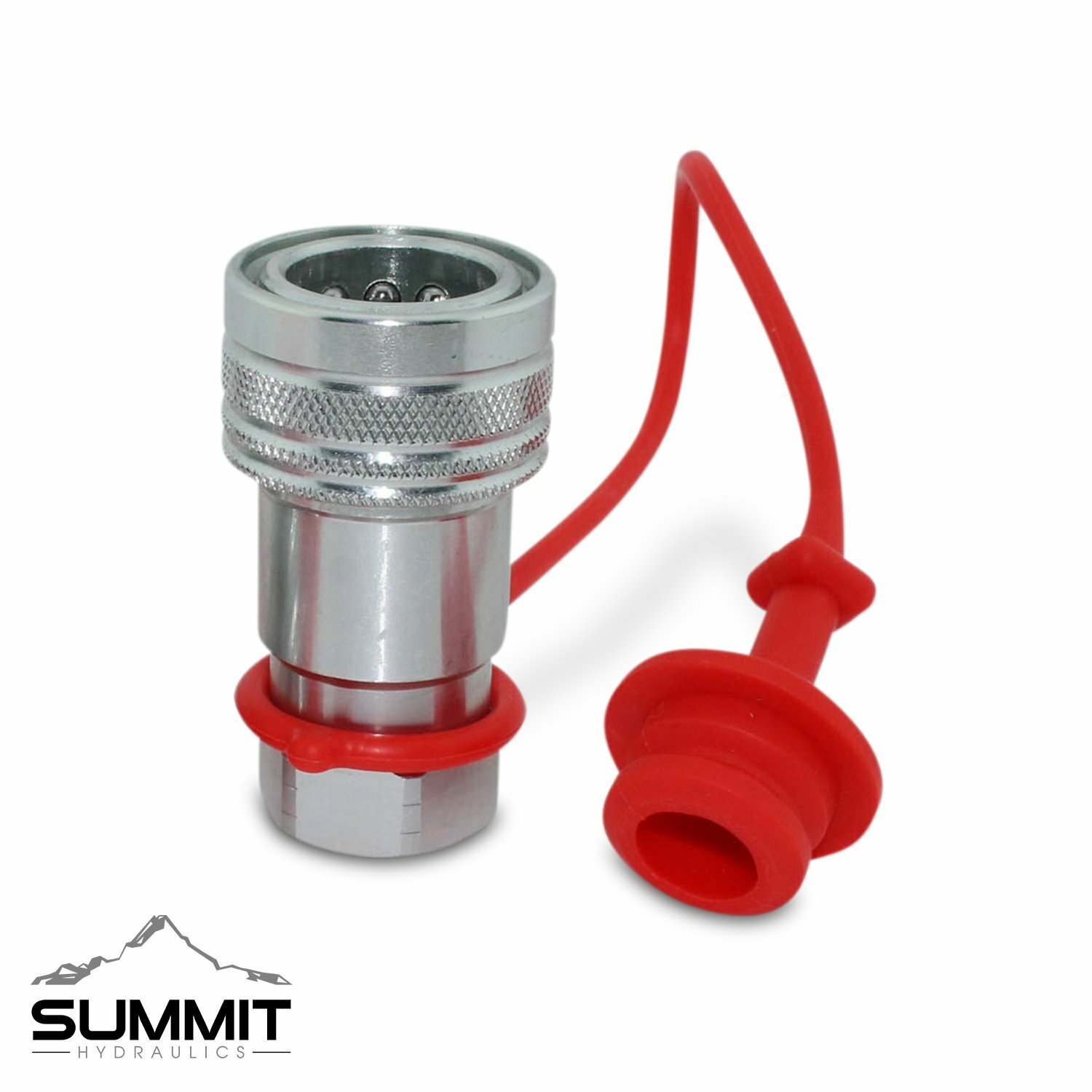 1/2″ Ag Hydraulic Quick Connect Female Coupler, Ball Valve, 1/2″ NPT Thread