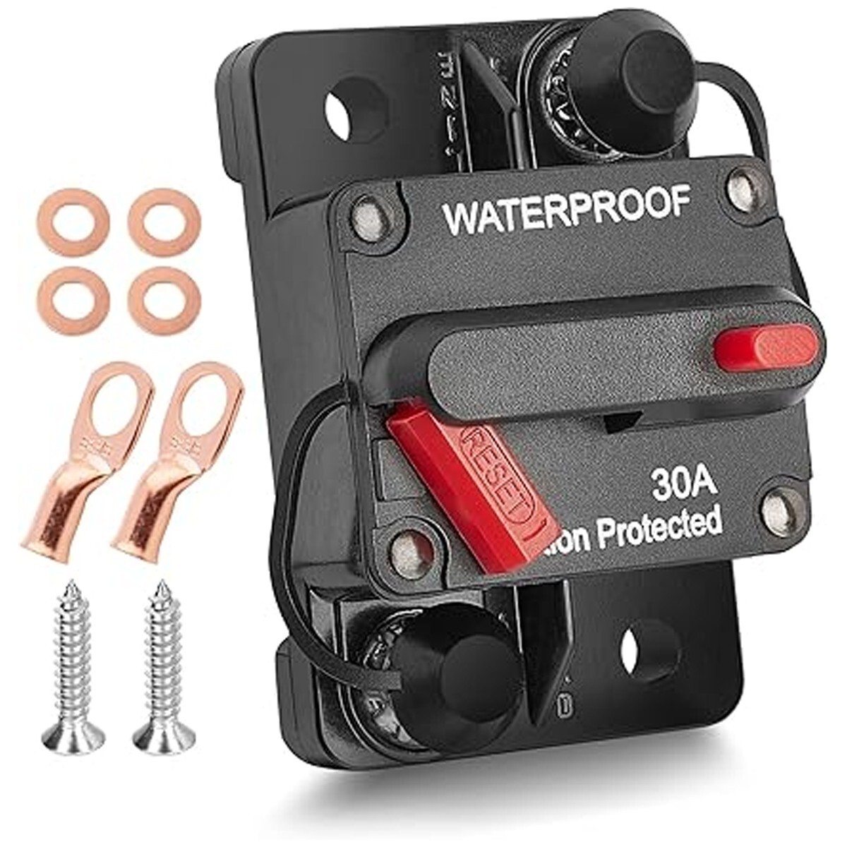 30A Automotive Marine Circuit Breaker with Manual Reset Surface-Mount