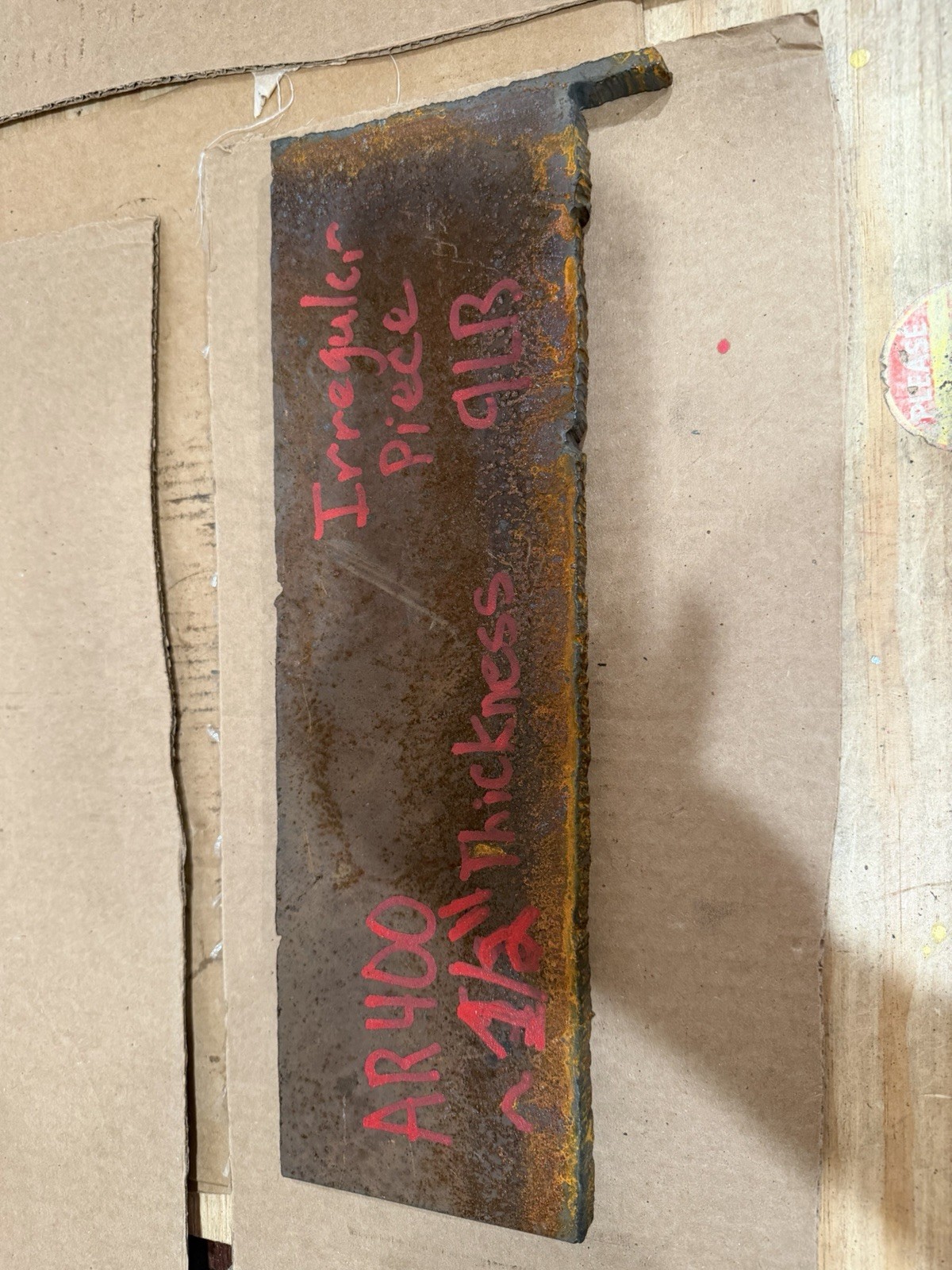 Irregular Piece of Abrasive Resistant Steel Plate – AR400 – 1/2” Thickness