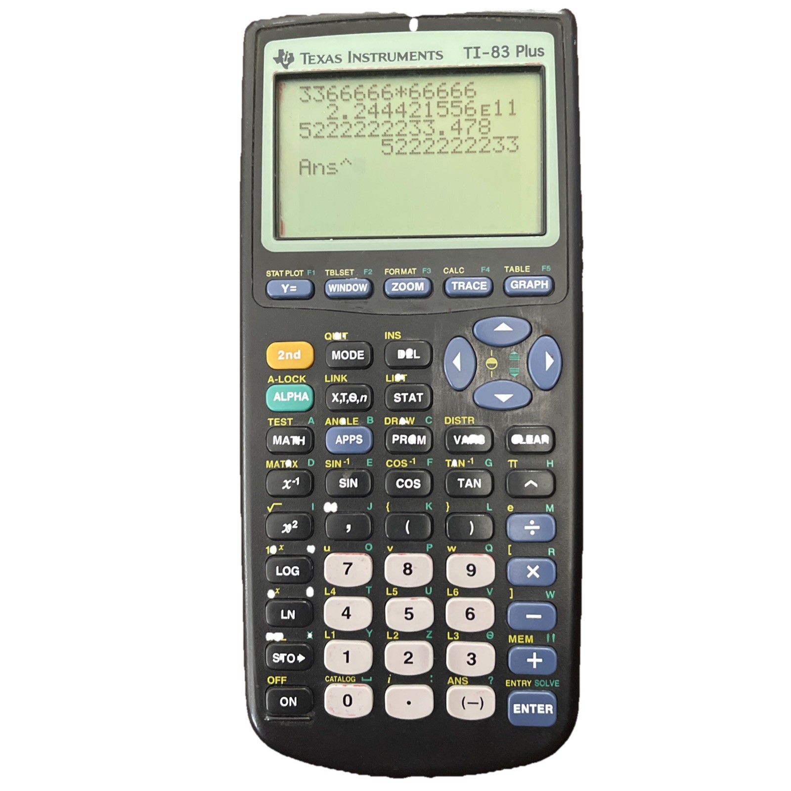 Texas Instruments Ti 83 Plus Graphing Calculator Tested Working. Used.