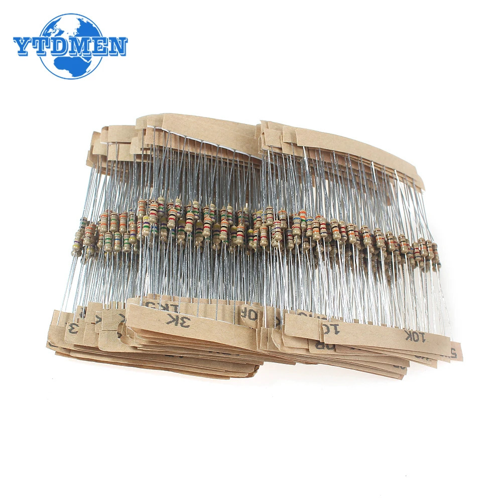560PCS 1/4W 0.25W Resistor Kit 56 Values 1Ω-10MΩ Ohm 5% Tolerance Carbon Film