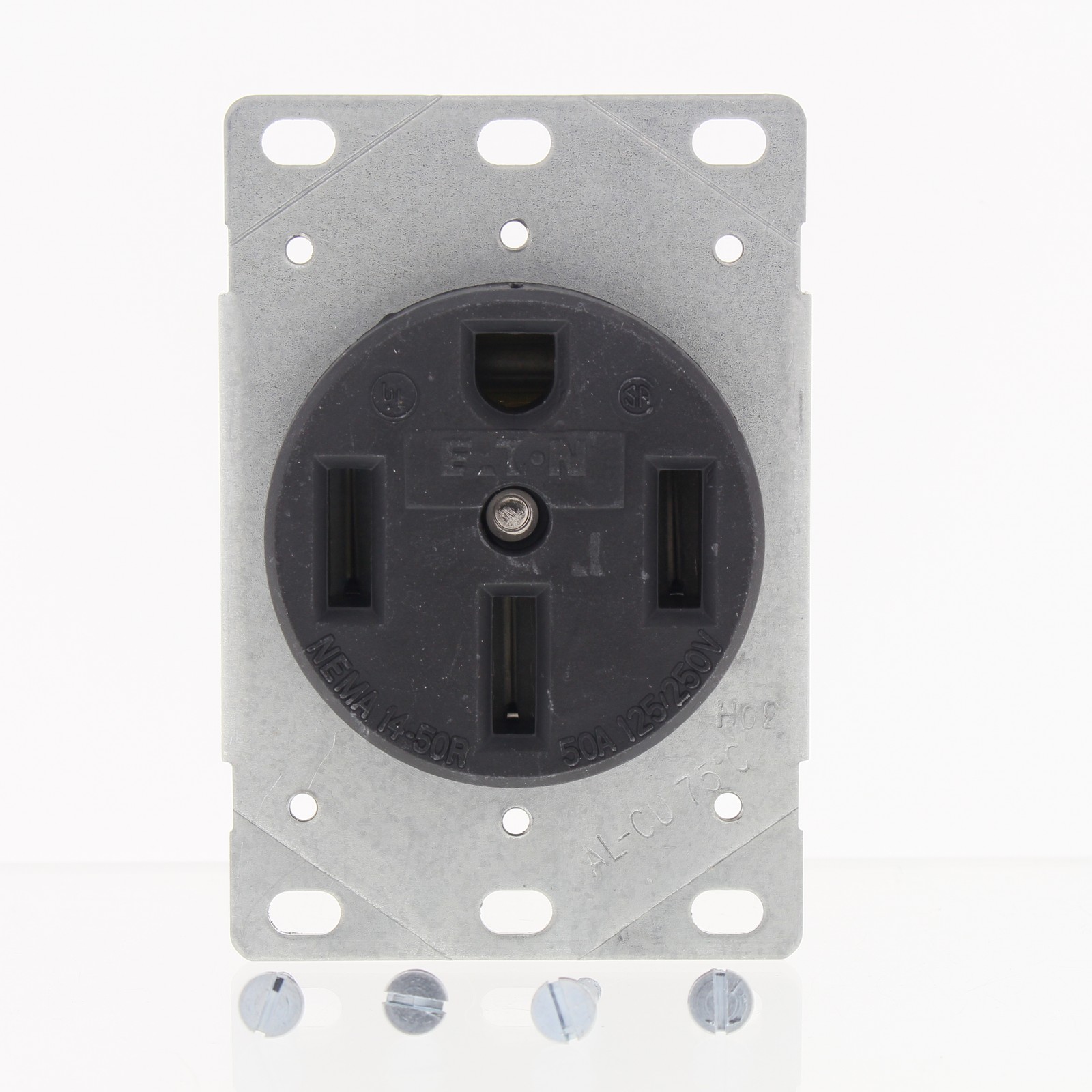 Eaton Flush Range Receptacle Oven Stove Outlet 50A 125/250V 14-50R 1258 Bagged