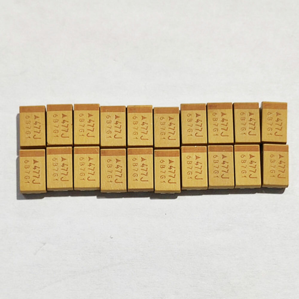 20/40/100Pcs Tantalum 477J 6.3V 470uF Type D SMD 7343 10% Capacitor Surface