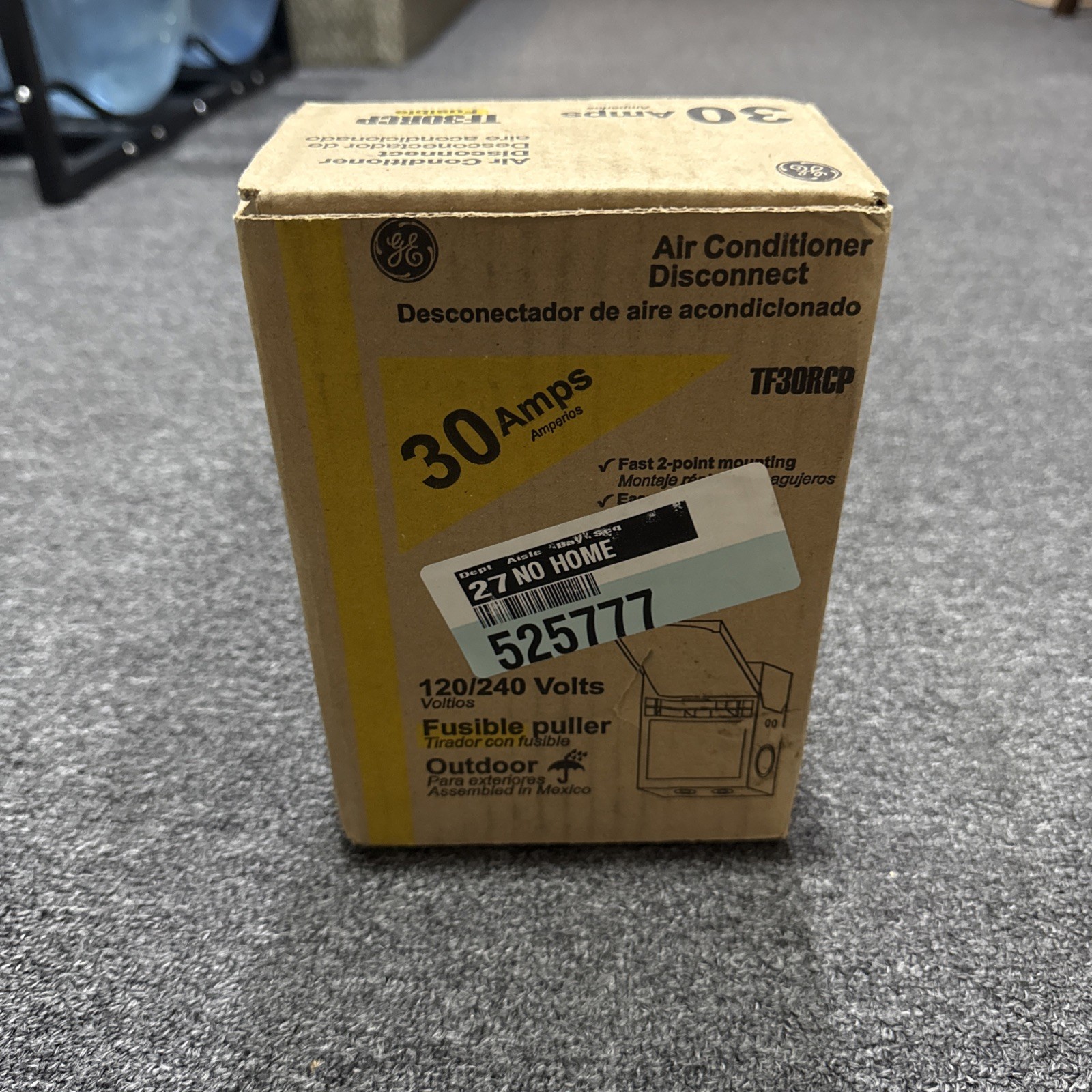 GE 30-Amp 120/240-Volt Fused AC Disconnect TF30RCP