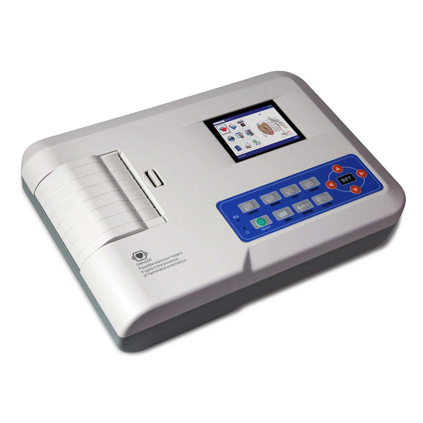 Portable 3 Channel 12 lead VET ECG Machine Veterinary EKG electrocardiograph USA