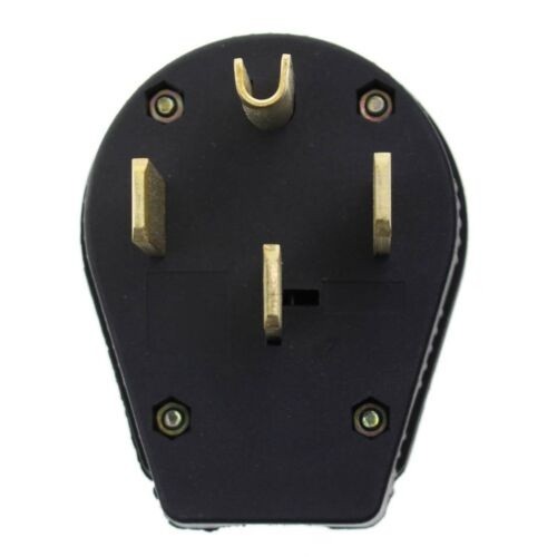 NEMA 14-50P 50A 125/250V Straight Blade Angle Plug for Dryer RV Generator 14-50P