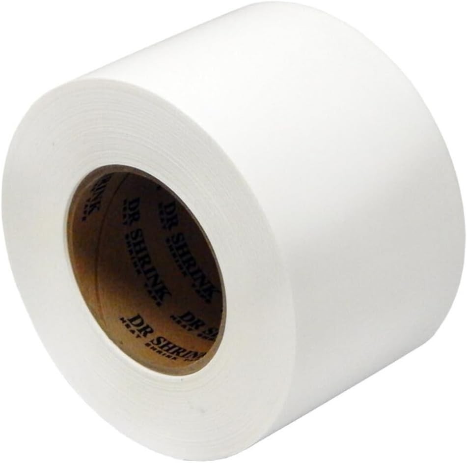 Dr Shrink DS 704W Heat Shrink Tape 4 Inch X 180 Feet 9 Mil White Marine Boat RV