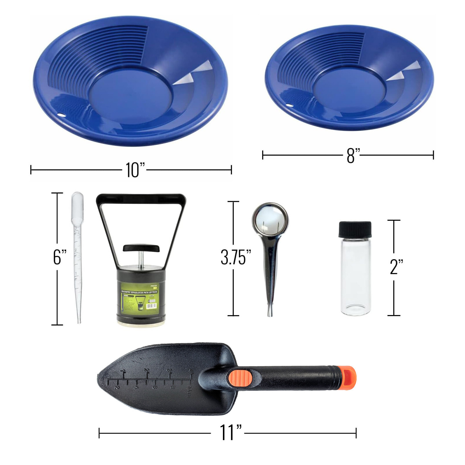 ASR Outdoor Gold Panning Kit Gold Rush Prospecting Tools Accessories 10pc
