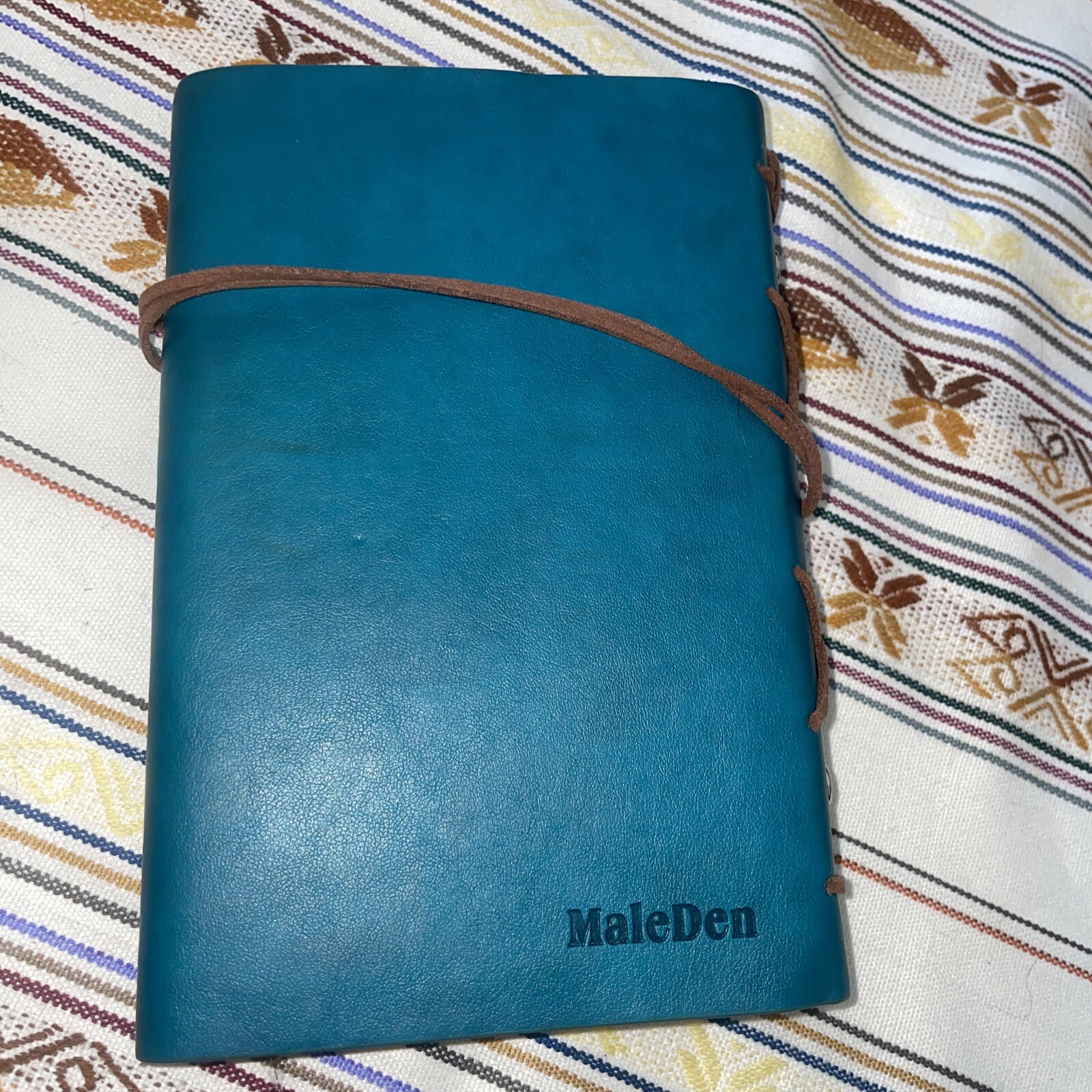 Hand Crafted Leather Travel Journal w/ Anchor & Captain Wheel 90 Parchment Pages