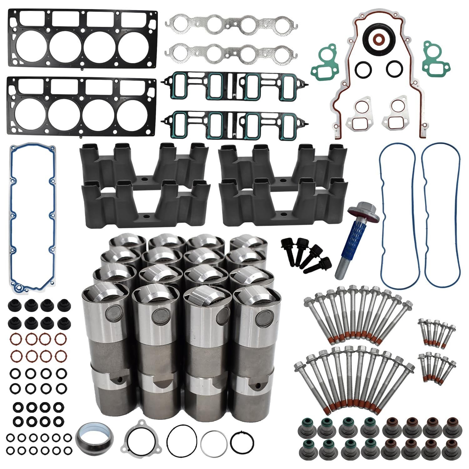 NON-AFM Lifter Kit 6.2L With Head Gasket Set & Bolts Fit for Chevrolet Tahoe …