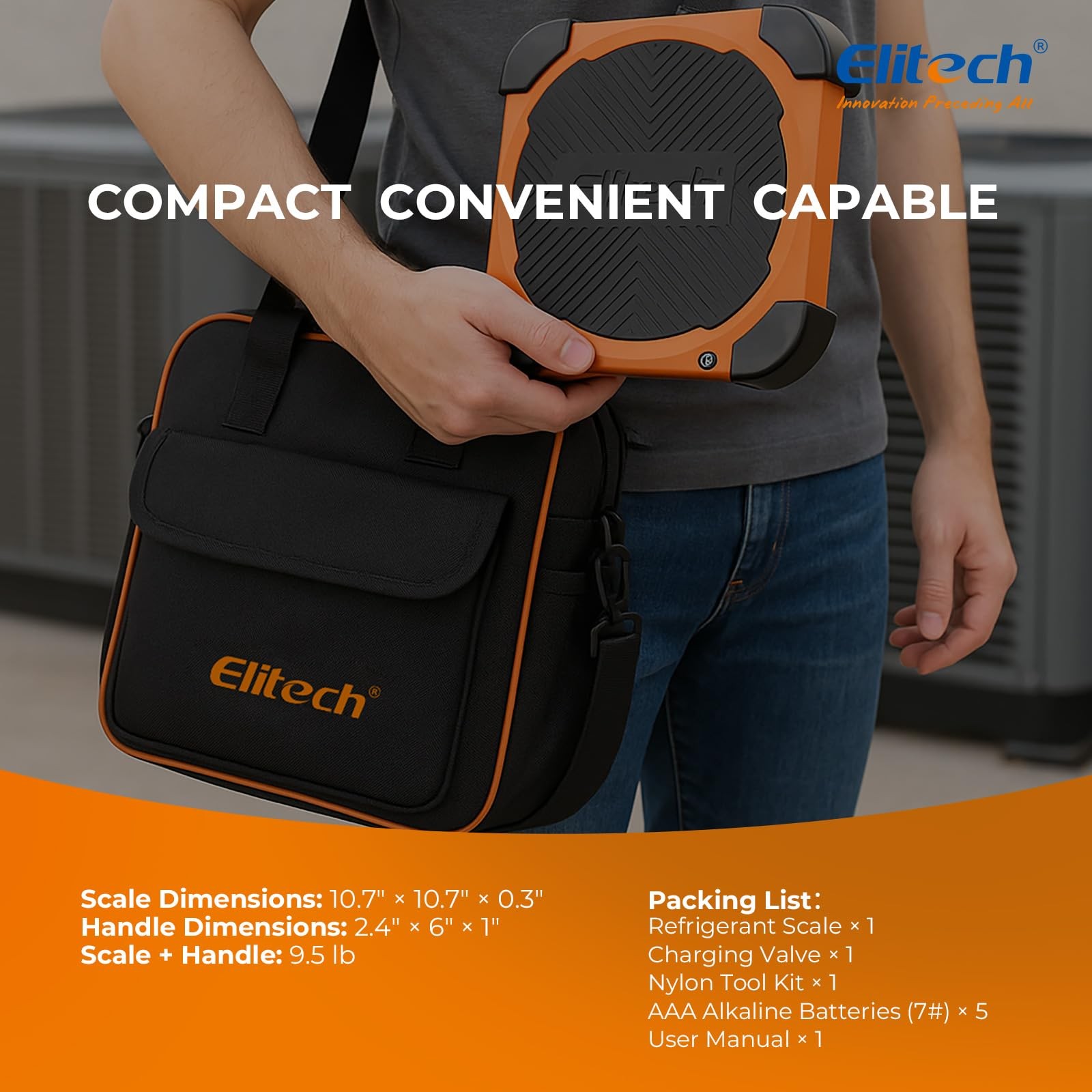 Elitech Wireless Refrigerant Scale 220 lb with Charging Valve, LMC310