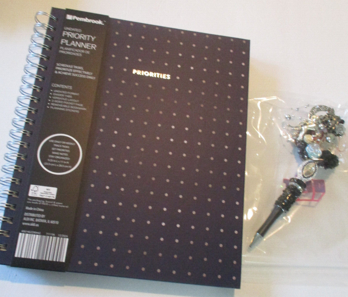 Pembrook Priorities Planner & Pen Women GIFT SET Stickers Journal Diary Health