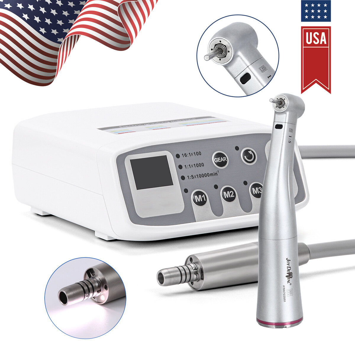 Dental Brushless LED Electric Micro Motor/1:1/1:5/1:4.2 Increasing LED Handpiece