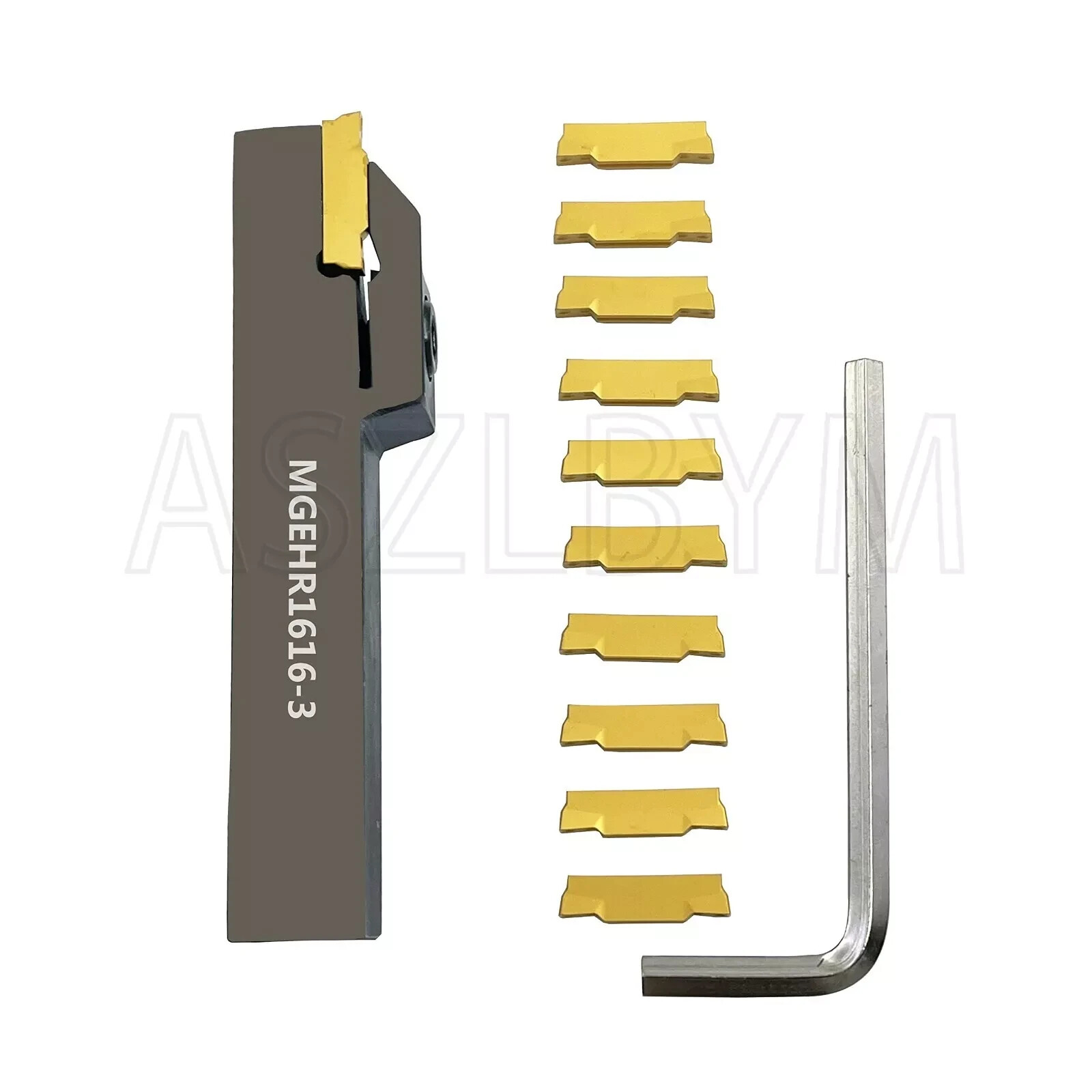 Lathe Grooving Tool Holder Grooving Cut-Off Tool Holder MGEHR1616-3 With 11pc
