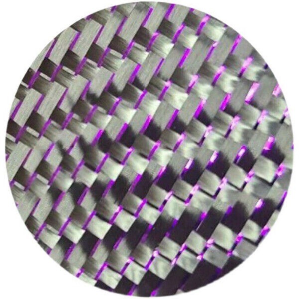 3K Carbon fiber & Metallic Purple Reflection Mixed Cloth Twill Weave 100cm *50cm