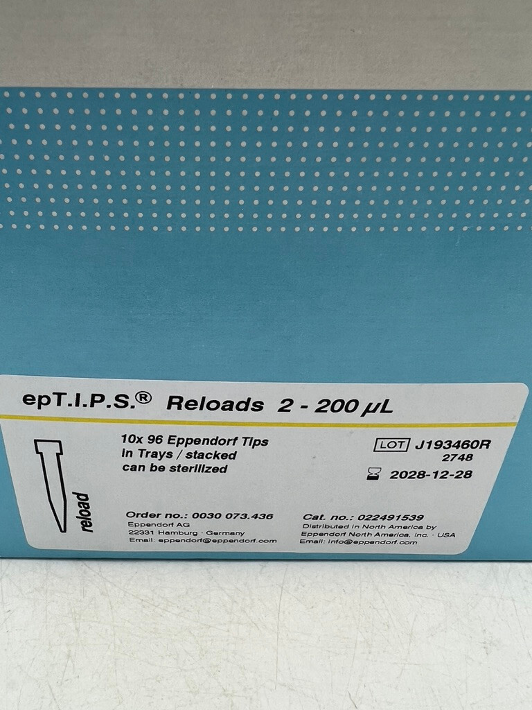 Lot 8 Boxes EPPENDORF epTIPS Pipette Tips Reloads Assorted Size as shown GERMANY