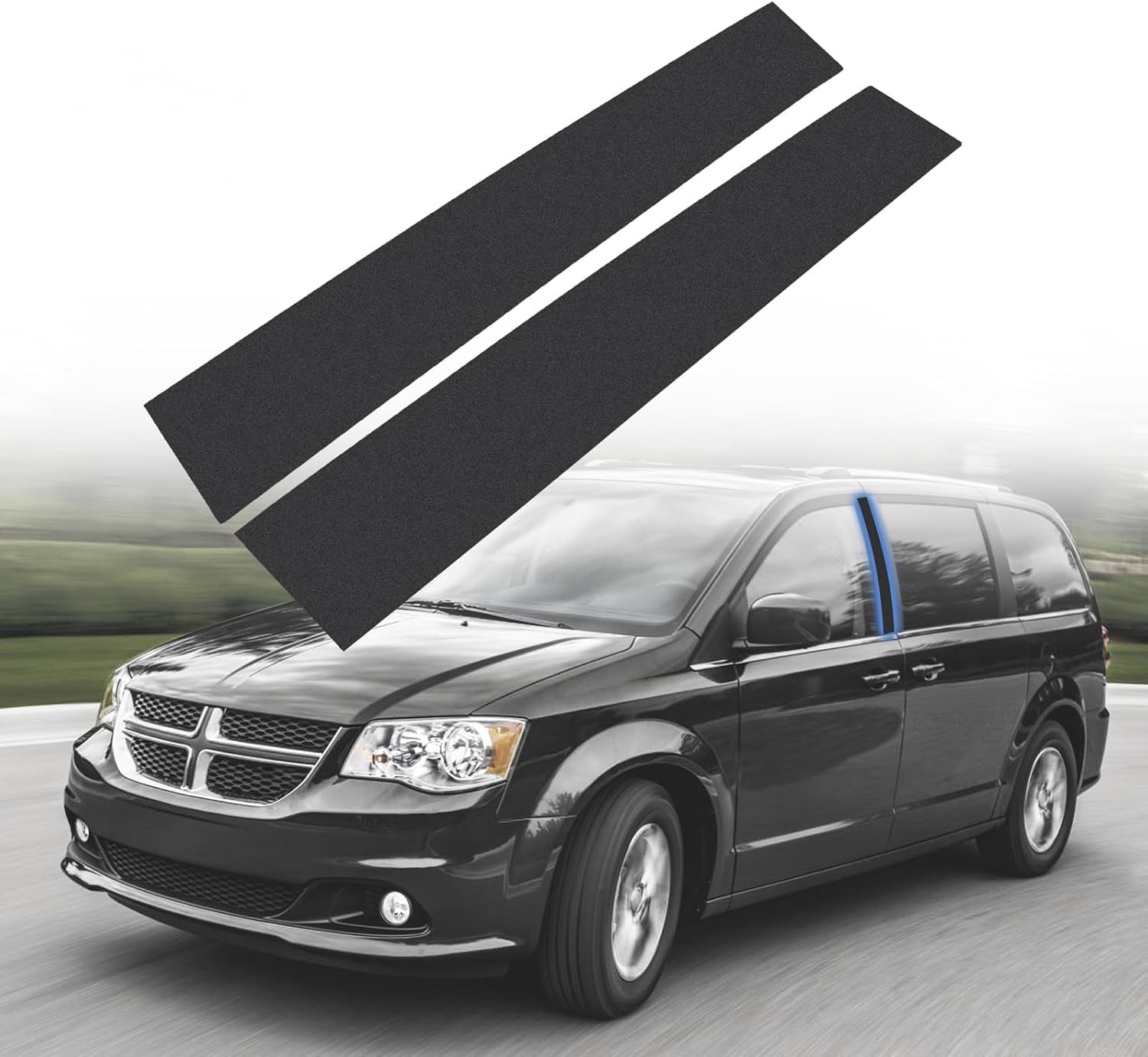 B Pillar Side Molding Windshield Outer Trim for 2008-2020 Dodge Caravan