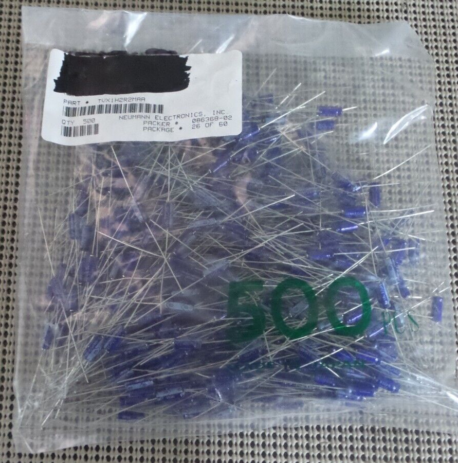 500 Neuman Electronics TVX12HR2MAA Capacitor 2.2uf 50v