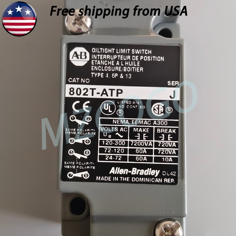 New For Allen Bradley 802T-ATPD OilTight Limit Switch Series J NIB 802TATPD