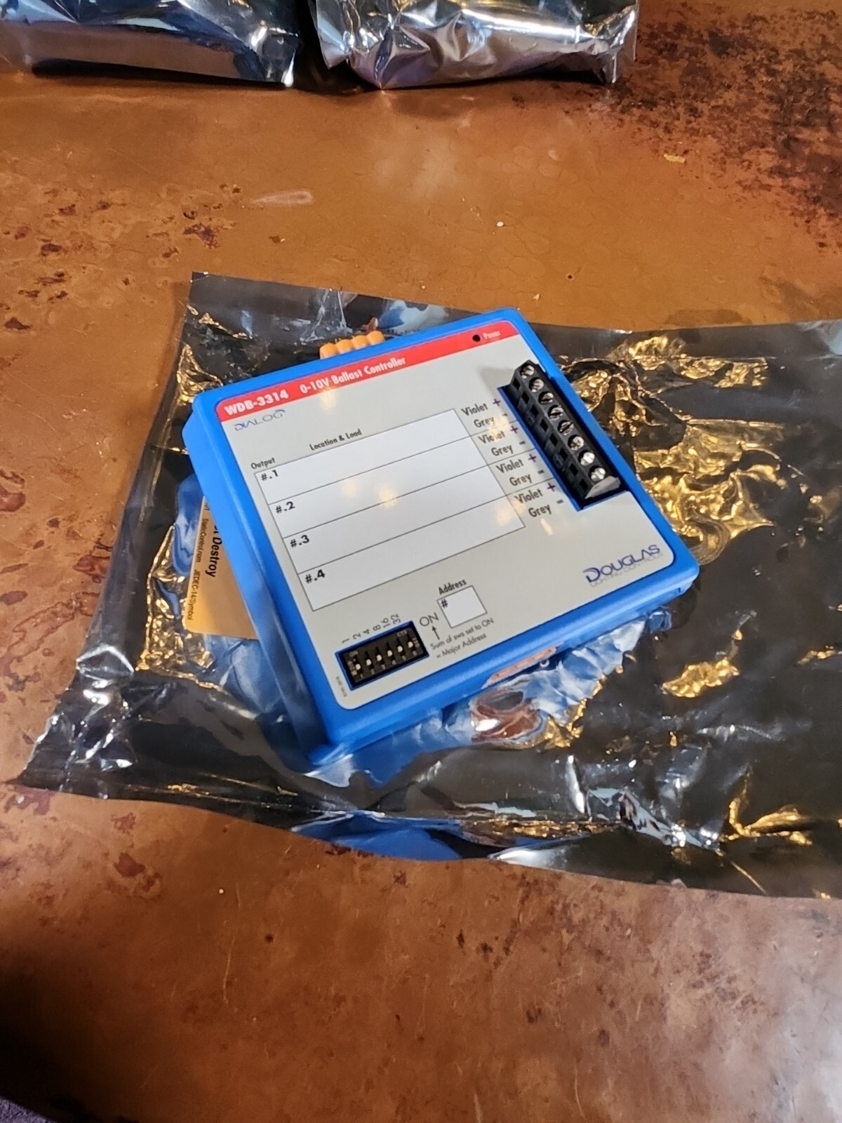 Douglas Lighting Controls WDB-3314 0-10V BALLAST CONTROLLER Dialog