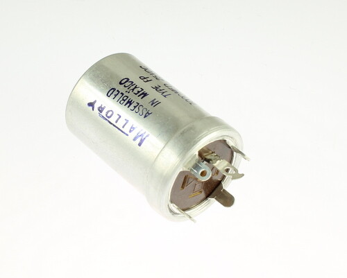LOT OF TWO WP059 MALLORY capacitor 1,000uF 25V Aluminum Electrolytic Large Can