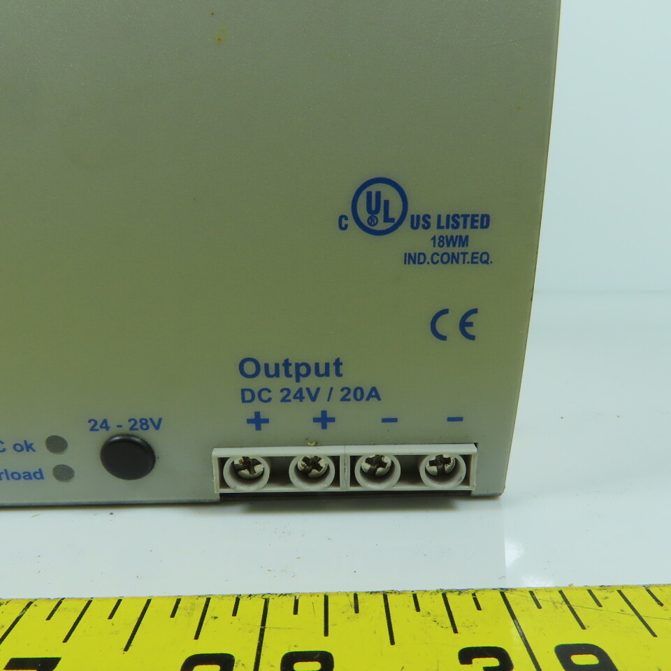 Allen Bradley 1606-XL480E Ser A 24-28V DC 20A Power Supply 200-240VAC 5A Input