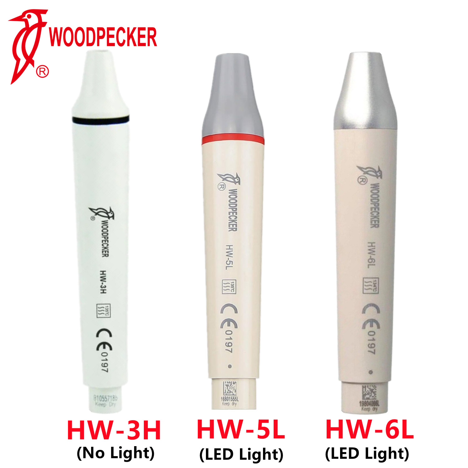 Woodpecker Dental Ultrasonic Piezo Scaler Handpiece HW-3H HW-5L HW-6L Fit EMS