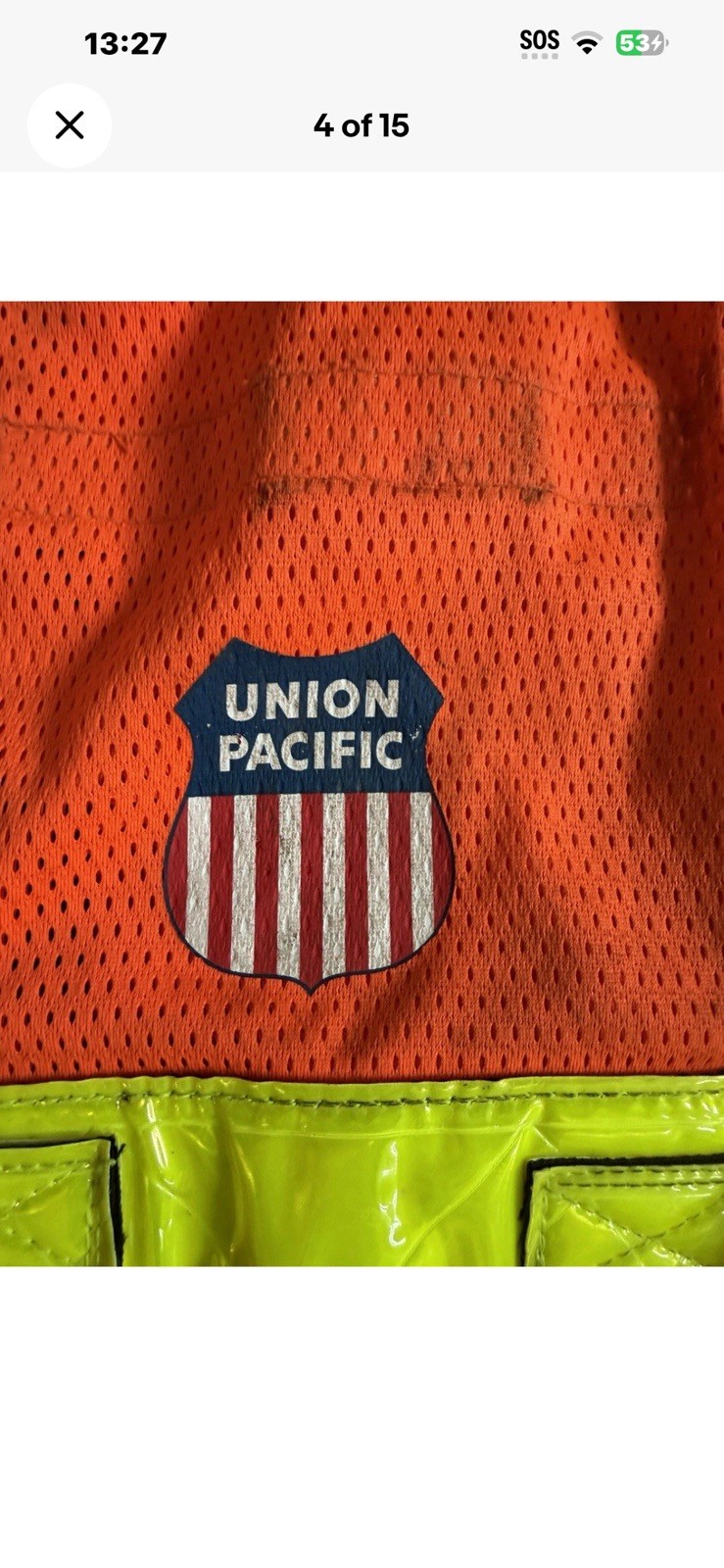 Authentic Union Pacific Railroad Safety Vest | ORR Safety | Distressed / AS-IS