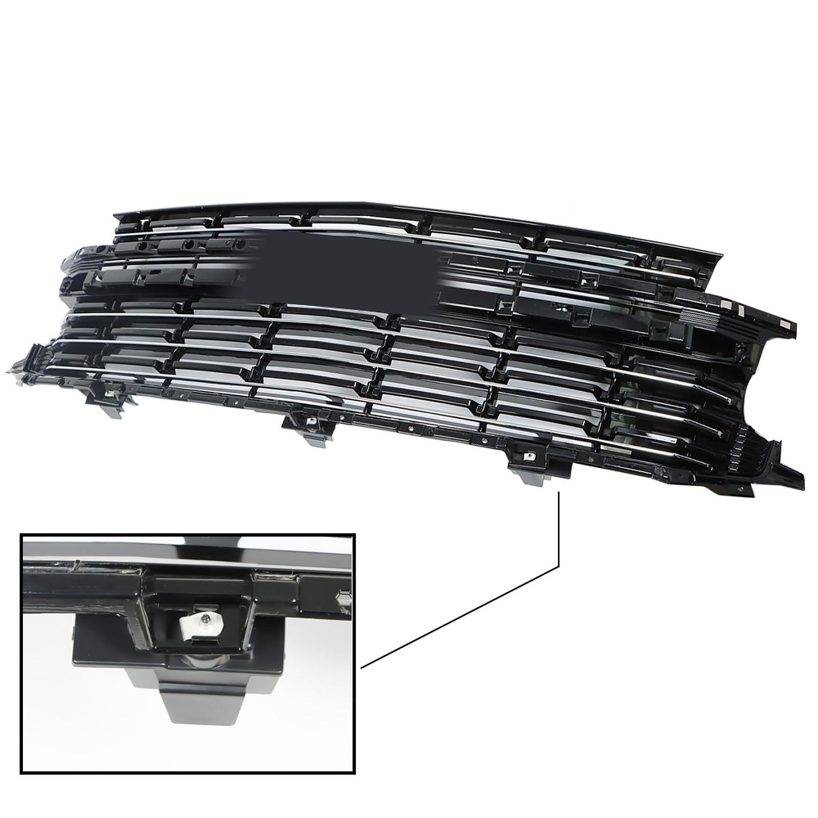 Black Front Upper Grille 4pcs Chrome Trim Tahoe Suburban 2021 2022