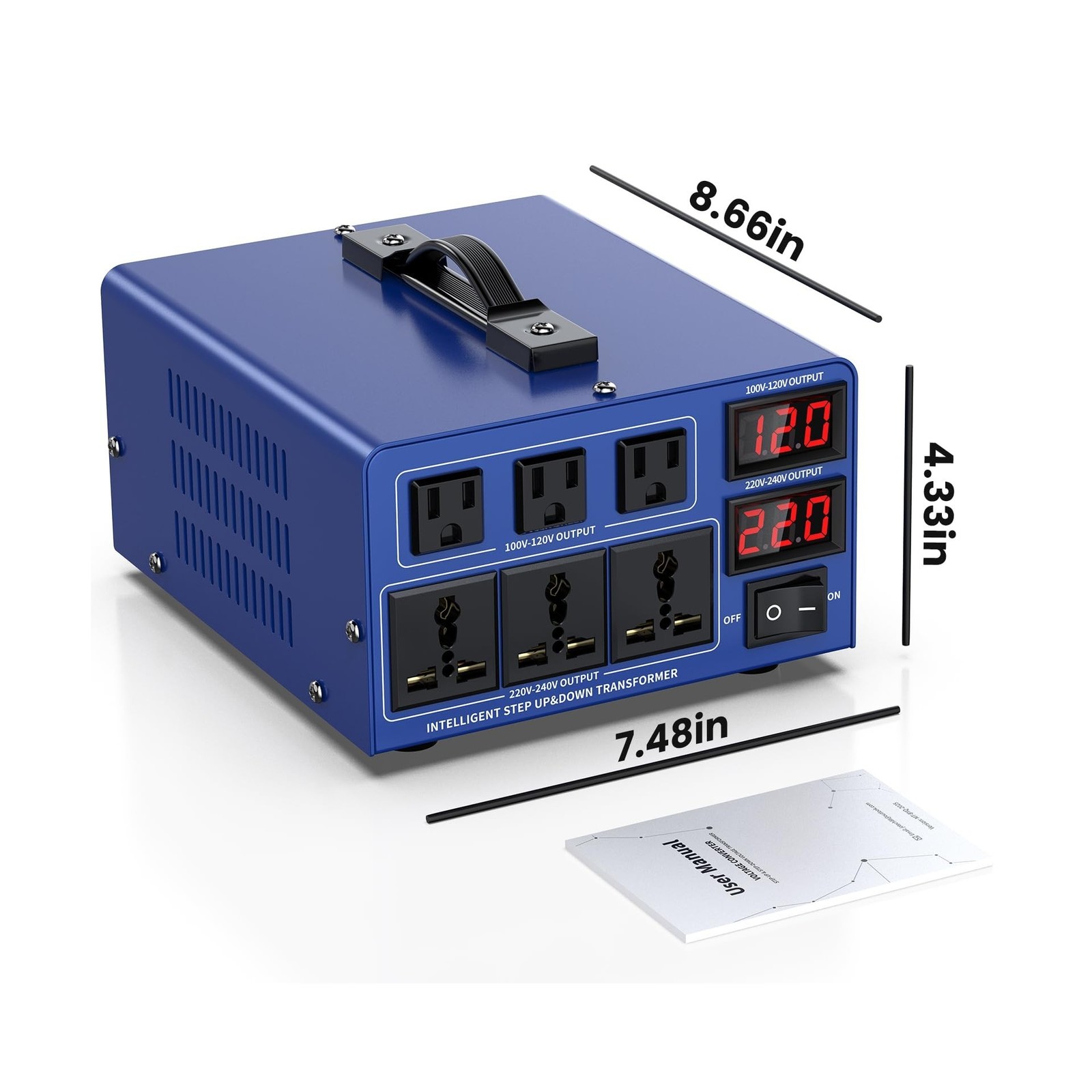 3000 watt Voltage Conversion Transformer Heavy-Duty Step-up/Step-Down AC 110V…